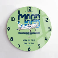 Thumbnail for Cessna A188B AgTruck design on light green no frame wall clock