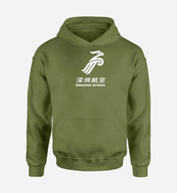 Thumbnail for Shenzhen Airlines logo printed on green army hoodie