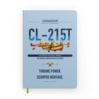 Thumbnail for Canadair CL-215T design on light blue notebook