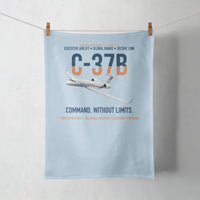 Thumbnail for C-37B Global Command Link design on light blue towel