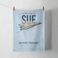 Thumbnail for Dassault Super Étendard design on light blue towel
