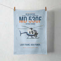 Thumbnail for MD Helicopters MD 530F design on light blue towel