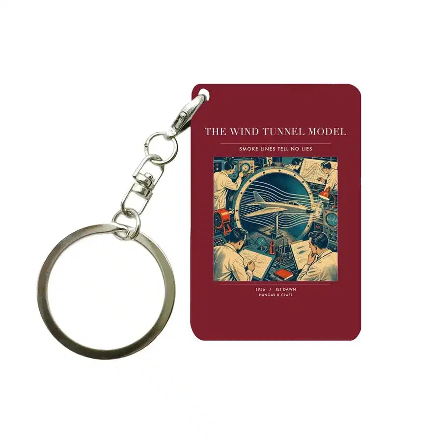 VINTAGE G4174 - The Wind Tunnel Model - Designed Key Chain design on darkred