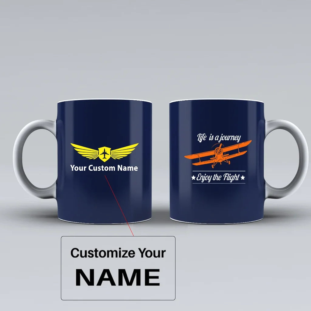 Customisable Life is a journey Enjoy Mug - view 5