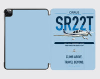 Thumbnail for Cirrus SR22T design on light blue ipad tablet case