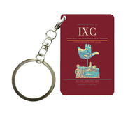 Thumbnail for Shaheed Bhagat Singh International Airport IXC — Chandigarh Key Chain design on dark red key chain