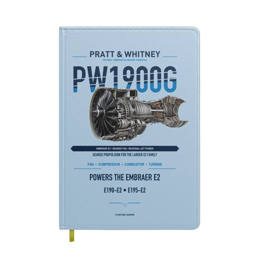 PW1900G design on light blue notebook