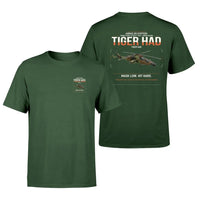 Thumbnail for Airbus Helicopters Tiger HAD design on dark green t-shirt, double-side print