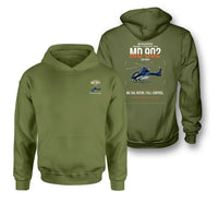 Thumbnail for MD Helicopters MD 902 Explorer design on green army double-side hoodie, double-side print