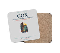 Thumbnail for Manohar International Airport Mopa (GOX) design on light gray 1 piece coaster