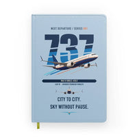 Thumbnail for Boeing 737 MAX 8 design on light blue notebook