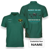 Thumbnail for DJI Matrice 300 RTK design on green polo with custom name badge