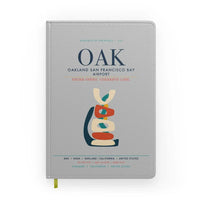 Thumbnail for Oakland San Francisco Bay Airport (OAK) design on light gray notebook