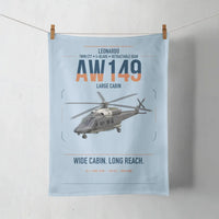 Thumbnail for Leonardo AW149 design on light blue towel