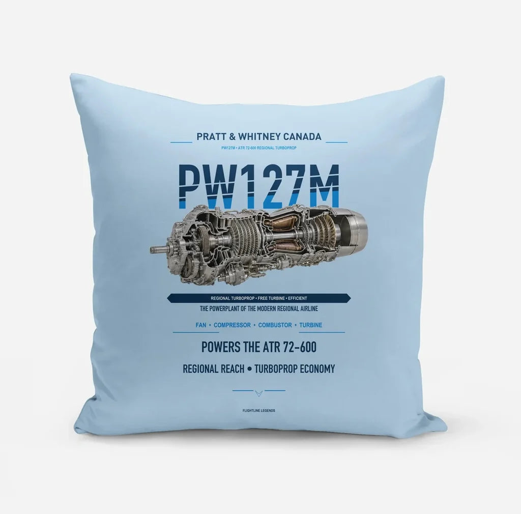 PW127M design on light blue pillow