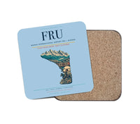 Thumbnail for Manas International Airport (FRU) design on light blue 1 piece coaster