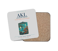 Thumbnail for Auckland Airport (AKL) design on light gray 1 piece coaster