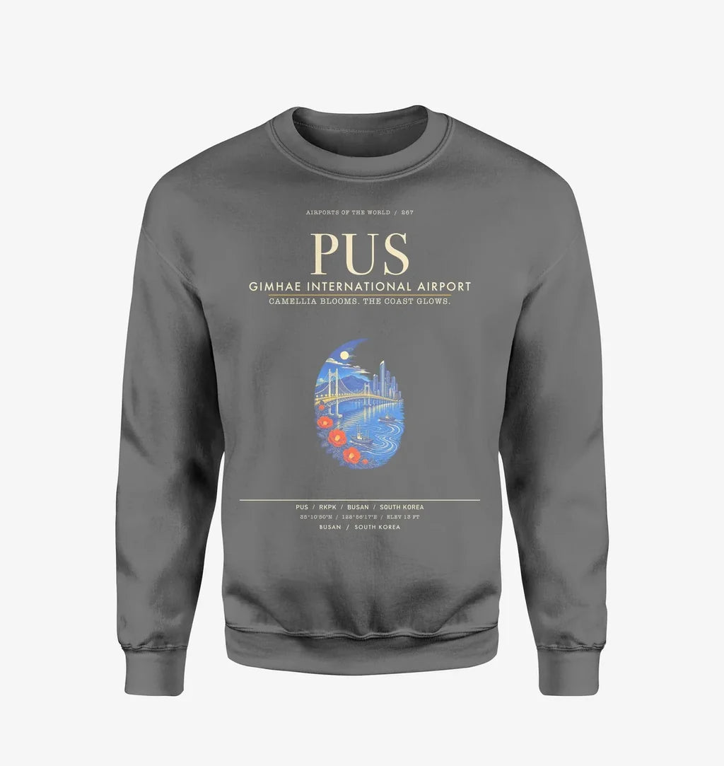 Gimhae International Airport Busan PUS Sweatshirt - Gray