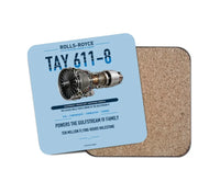 Thumbnail for TAY 611-8 design on light blue 1 piece coaster