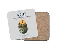 Thumbnail for Accra International Airport (ACC) design on light gray 1 piece coaster