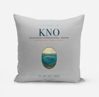 Thumbnail for Kualanamu International Airport Medan (KNO) design on light gray pillow