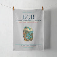 Thumbnail for Bangor International Airport (BGR) design on light gray towel
