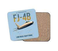 Thumbnail for FJ-4B Fury design on light blue 1 piece coaster