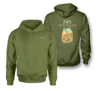 Thumbnail for Jamestown Regional Airport (JMS) design on green army double-side hoodie