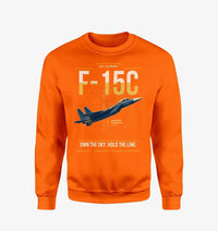 Thumbnail for F-15C Eagle design on orange sweatshirt