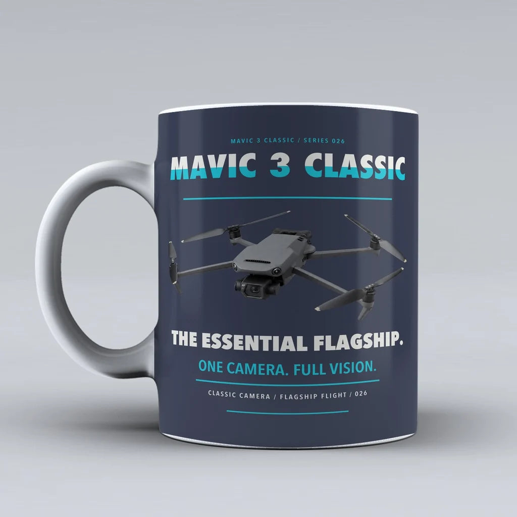 Mavic 3 Classic Mug design on dark blue dji