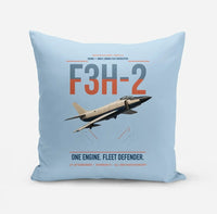 Thumbnail for F3H-2 Demon design on light blue pillow