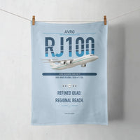 Thumbnail for Avro RJ100 design on light blue towel