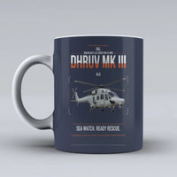 Thumbnail for HAL ALH Dhruv Mk III design on dark blue ceramic mug, double-side print