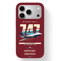 Thumbnail for Boeing 747SP design on dark red magsafe iphone case