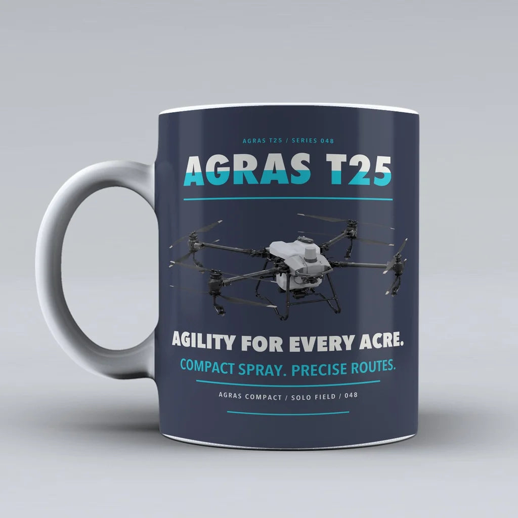 Agras T25 Mug design on dark blue dji