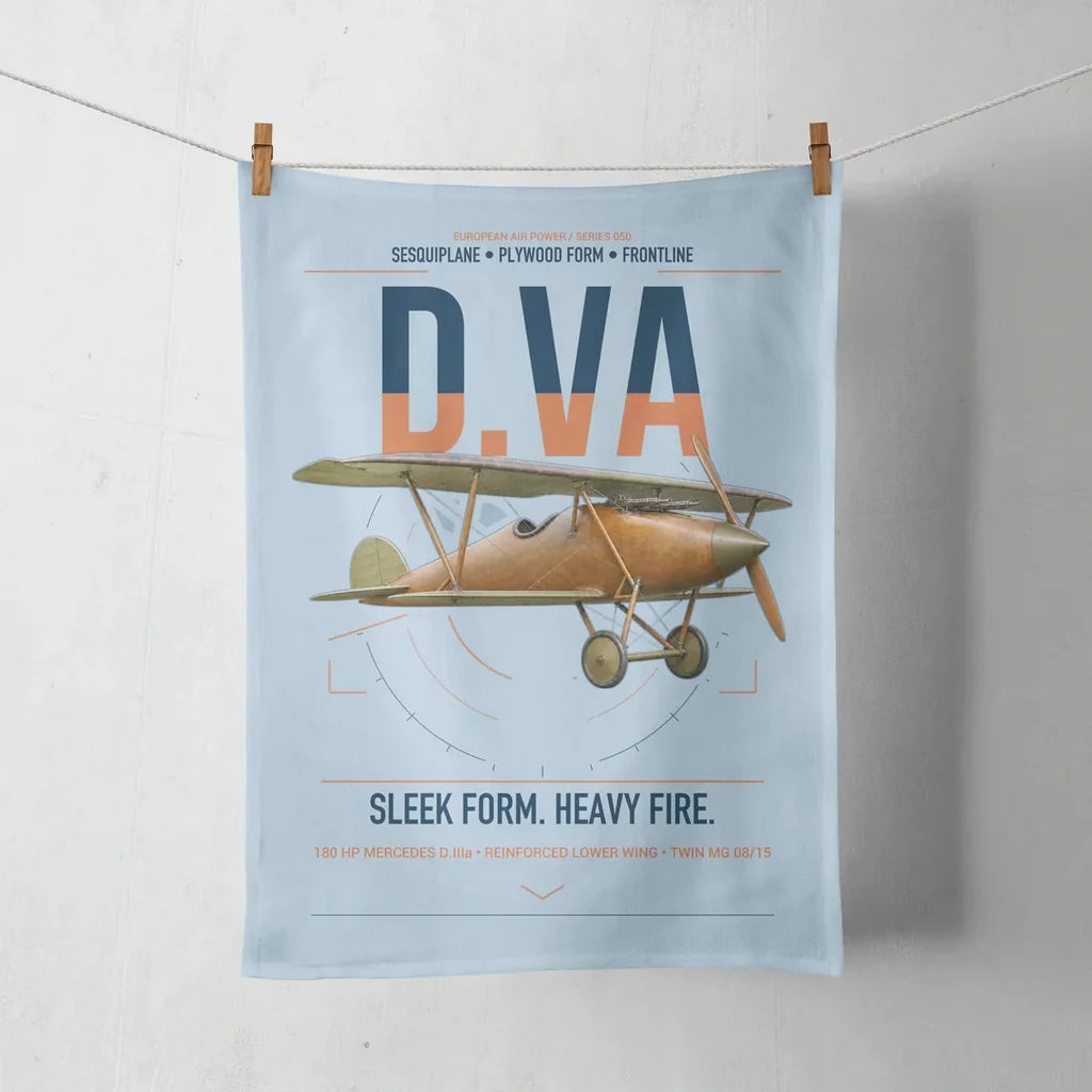 Albatros D.Va design on light blue towel