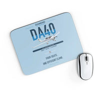 Thumbnail for Diamond DA40 design on light blue rectangle mouse pad