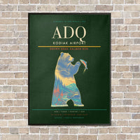 Thumbnail for Kodiak Airport ADQ - Canvas Framed - Dark Green