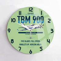 Thumbnail for Daher TBM 900 design on light green no frame wall clock