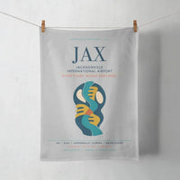 Thumbnail for Jacksonville International Airport (JAX) design on light gray towel