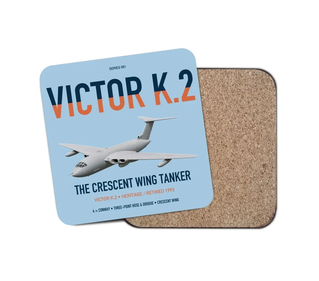 Handley Page Victor K.2 design on light blue 1 piece coaster