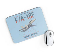 Thumbnail for F-A-18F Super Hornet design on light blue rectangle mouse pad