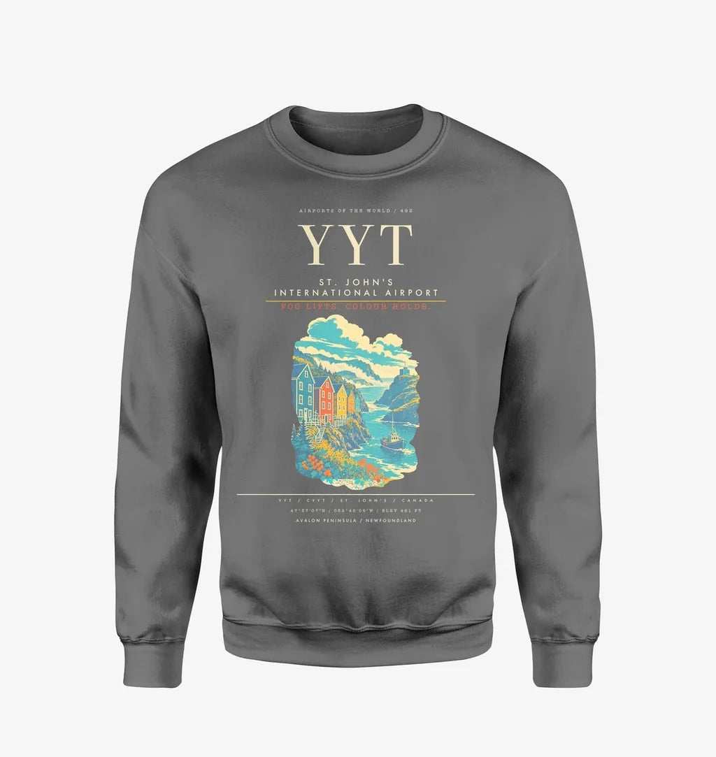 St. John's International Airport YYT Sweatshirt - Gray