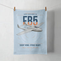 Thumbnail for de Havilland Vampire FB5 design on light blue towel