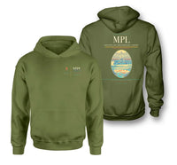 Thumbnail for Montpellier–Méditerranée Airport (MPL) design on green army double-side hoodie