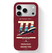 Thumbnail for Boeing 777-200ER design on dark red magsafe iphone case
