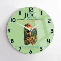 Thumbnail for Yogyakarta International Airport (JOG) design on light green no frame wall clock