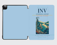Thumbnail for Inverness Airport (INV) design on light blue ipad tablet case
