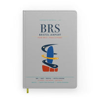 Thumbnail for Bristol Airport (BRS) design on light gray notebook