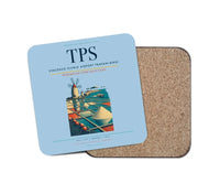 Thumbnail for Vincenzo Florio Airport Trapani-Birgi (TPS) design on light blue 1 piece coaster